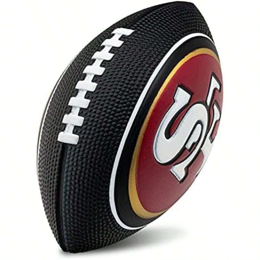 Franklin Sports  - Juego de Bombas de Aire para jóvenes de fútbol Americano + Bomba de Aire - Espuma Suave de 8.5 Pulgadas con 8 Equipos de elección + Bomba de Aire(49ers de San Francisco) - Multicolor - Ver 1