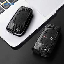 Ốp bảo vệ chìa khóa xe hơi bằng sợi carbon ABS, phù hợp với các dòng xe Golf 7 MK7, Tiguan MK2, SEAT Ateca, Leon FR 2, Ibiza, Octavia. - B - Xem 2