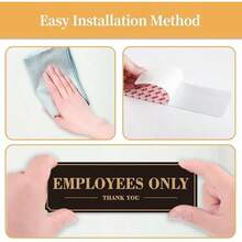 Employees Only Sign For Door, (2 Pack) Self-Adhesive Staff Only For Business Door And Wall 9 X 3 Inches White - Chỉ dành cho nhân viên 01 - Xem 5