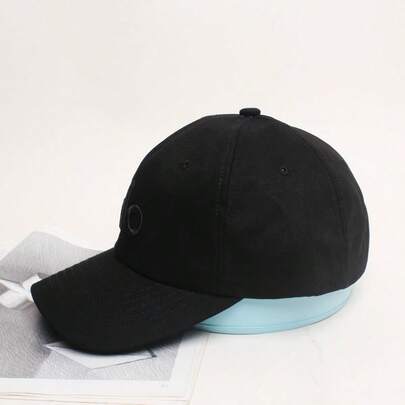 Men's Fashionable Versatile Trucker Hat Unisex Baseball Cap Men's Baseball Cap Women's Color-Blocked Black Baseball Cap