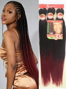 26-Inch 3 Packs Pre-Stretched Braiding Hair Extensions, PremiumSynthetic Yaki Texture Crochet Hair Extensions For Women, Ltch-Free &Heat-Responsiv - Black - View 8