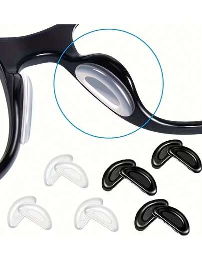 10pcs Soft Nose Pads - Non-Slip, Reinforced Plastic Frame With Air Cushion, Odorless, Replacement Nose Pads For Glasses & Fashion Eyewear, Comfortable Fit, Lightweight Material, Durable Cushioning, Eye Care, Suitable For Eyeglass Users