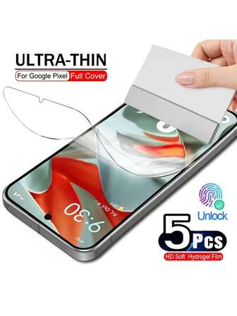 5 st. HD Hydrogelfilm Heltäckande Mjukt Skärmskydd För Google Pixel 10, 9 Pro XL, 8 Pro, 7, 6 Pro, 5a, 6a, 7a, 8a – Skyddsfilm Icke-Glas