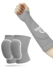 2 件/套排球护膝 + 袖套,加厚衬垫,带拇指孔,双密度支撑,男女通用,防滑舒适面料,2025 新款专业比赛级排球护具,抗菌防臭,适合训练和比赛,版运动礼物 - 彩色 - 查看 12