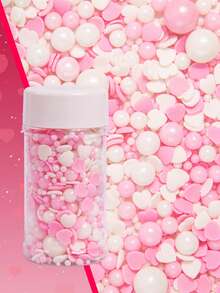 Edible Valentine's Day Decoration Baking Supplies, Heart Shapes, Rose-Shaped Candy Sprinkles, Cupcake Decorations, Cookies, Doughnuts, Ice Cream And Dessert Decorations, Weddings, Birthday Parties, Valentine's Day And Christmas Decorations - Multicolor - View 5