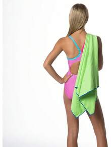 Flow Hydro - Toalla deportiva de microfibra de secado rápido para natación, piscina, triatlón y otros deportes acuáticos en tamaños medianos y grandes (lima, grande (60 x 30 pulgadas) - 1 - Ver 6