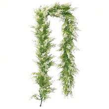 5.8FT Pink White Artificial Vine Garland For Wedding Decor, Realistic Faux Silk Flower Garland For Romantic Room Decoration, Bridal Shower, Arch, Wall, Stairs, Indoor Outdoor Party Decor, Spring Easter Home Decor