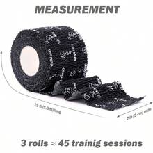 Cinta de Agarre Atletico para Entrenamiento de Gimnasio - 6m x 4.7cm - Ideal para Levantamiento de Pesas Soporte para Pulgar - 3 Rollos Mixtos V1 - 3RollosMixV1 - Ver 4