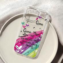 Funda para teléfono con diseño de corazón arcoíris, compatible con iPhone 16, 15, 14 Pro Max, 13, 12, 11, XR y XS Plus. Fabricada en silicona TPU, ofrece protección contra golpes y caídas, además de una excelente sensación al tacto. Es el regalo ideal para familiares, amigos y seres queridos. - transparente - Ver 6