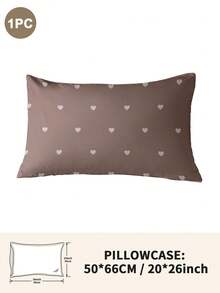 1pc/2pcs/4pcs Polyester Pillowcase Set With Bow & Heart Pattern, Soft & Comfortable, Suitable For All Seasons - Multicolor - View 34