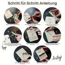 复活节礼品套装，木质节日礼品，许愿装置，礼品包装，贺卡，送给家人和朋友的创意礼物 - 杏色 - 查看 3