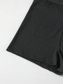 Men's Black Elephant Trunk Pouch Underwear With Butt Letter & Cartoon Chicken Print, Comfortable Breathable Elastic Everyday Briefs - Black - View 5