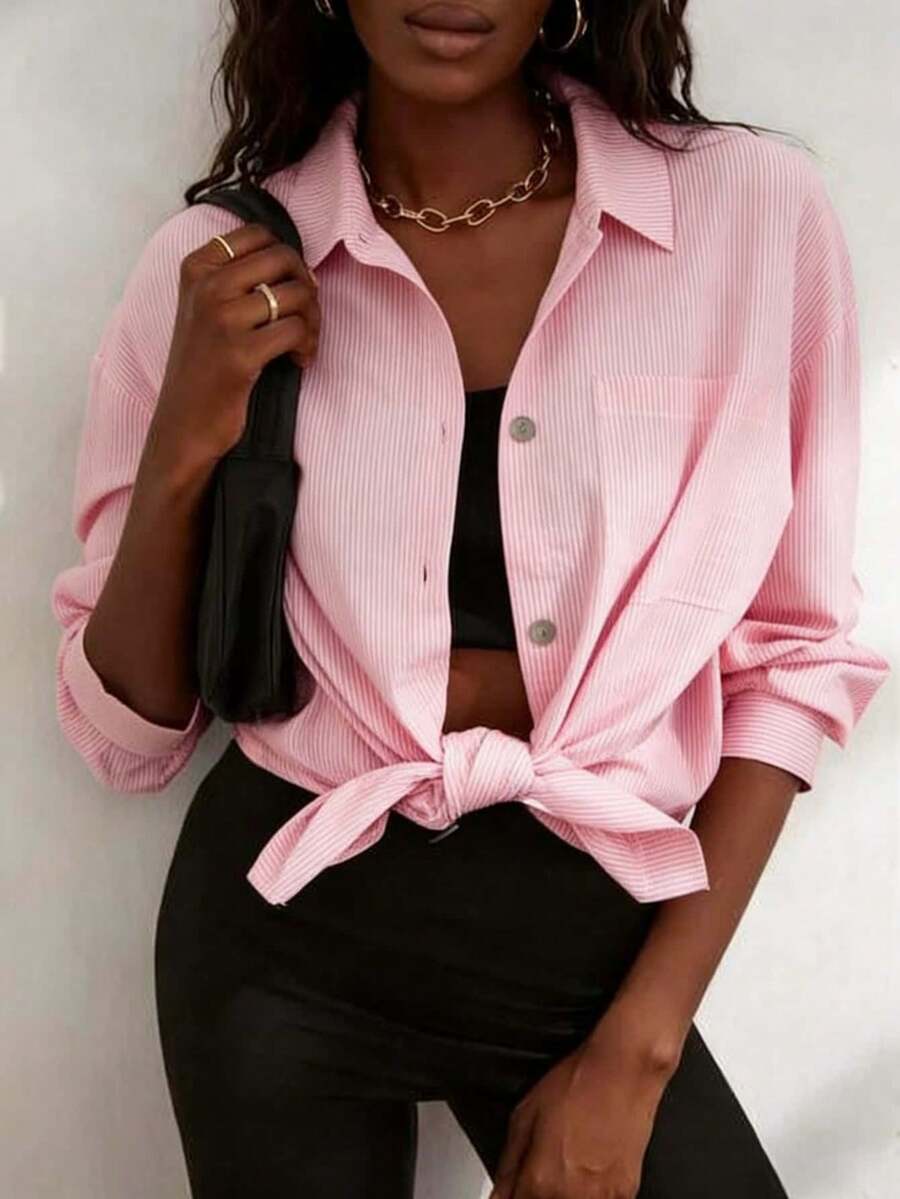 Women's Fashion Simple Plaid Shirt, Suitable For Wearing In Autumn And Spring Christmas Outfit Women Fall Clothes For Women