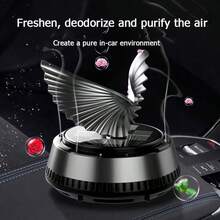 1pc Solar Powered Eagle Rotating Car Aromatherapy Diffuser, Car Interior Decoration Accessories, Dashboard Fragrance - A - View 3