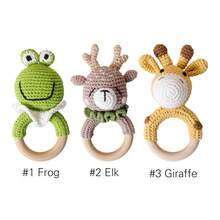 Crochet Cute Cartoon Animal Rattle Soother, Soft 3D Shaped Toy Rattle For Teething, Grasping Training, Newborn Baby Gift For Halloween, Christmas, Birthday - Multicolor - View 2