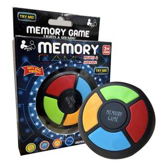 Colorful Memory Classic Game Handheld Electronic Toy With Lights And Sounds (Requires 2 AAA Batteries, Batteries Not Included)