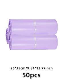 50个/10个装加厚防水纯色包装袋，简约百搭，适用于学校、办公室、返校季运输和邮寄、男士生日礼物、情人节礼盒、男士礼品盒、男士礼物、批量礼品袋、礼品袋、情人节、圣诞节礼物 - 淡紫色 - 查看 13