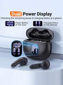 K01 In-Ear Bluetooth Headphones With Type-C Fast Charging, Active Noise Cancellation, ENC Call, Smart Touch Control, IPX7 Waterproof, Bluetooth 5.3 Stable Connection, 40-Hour Battery Life, Compact & Lightweight Design, Suitable For Sports & Running, Compatible With Apple, Phones - Black - View 2