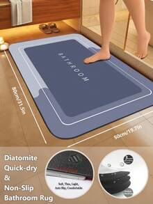 1/2pcs Soft Non-Slip Bathroom Mat, Absorbent Silicone Bathroom Rug, Quick Dry Bath Mat, Halloween Decor Carpet, Room Decor Rug, Autumn Decor Carpet - Multicolor - View 10