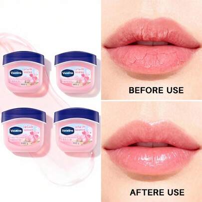 Vaseline 4pcs Sakura Edition Lip Balm, 7g/Pc, Suitable For Daily Use