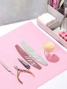 Foldable Nail Armrest+20 Disposable Nail Table Pads, Nail Professional Hand Stand, Nail Hand Stand, Portable Acrylic Hand Stand, Nail Pillow Armrest, Foldable High Rise Nail Lamp Plastic Hand Pillow, Minimalist Style Hand Pillow, Lightweight And Luxurious Hand Pillow Tool Stand, Nail Salon Exclusive Wristband (Pink) - Tattoo Pad - Multicolor - View 4