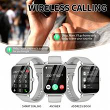 Reloj inteligente unisex con llamadas inalámbricas & alertas de mensajes, podómetro, seguimiento de calorías y distancia, modos multideporte, control de música, cámara remota, alarma, Body de PC & correa de silicona, batería de 180mAh, carga USB, reloj inteligente multifunción para smartphones, regalo de vacaciones - Multicolor - Ver 7