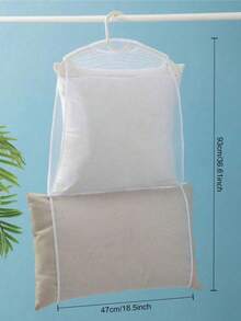 多功能晾衣网，可用于晾晒枕头和玩具，保护衣物，节省空间，并有助于收纳整理。