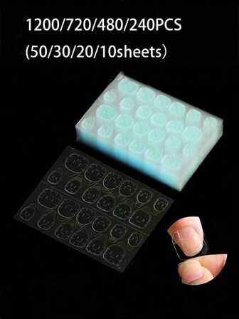 Thin Breathable Adhesive Tabs Fake Nail Glue Sticker Super Sticky Double Sided