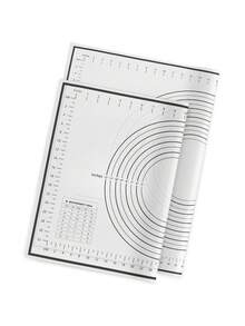 1pc Large Non-Stick Dough Kneading Mat, Baking Mat - Non-Slip Pastry Board Suitable For Cookie Sheets, Dumplings, Cakes, Bread Making & Countertop Protection - Roll-Out Dough, Easy Storage And Cleaning, Durable Baking Accessory - Multiple Sizes Available, Ideal For Holiday Parties, Home Kitchen, Christmas, Easter, Thanksgiving, Valentine's Day - Black - View 2