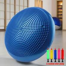 Inflatable Yoga Balance Disc Cushion Wobble Stability Pad Core Trainer With Pump & Dual-Sided Massage Texture For Fitness, Physical Therapy, Ankle Rehabilitation & Home Gym - Multicolor - View 14