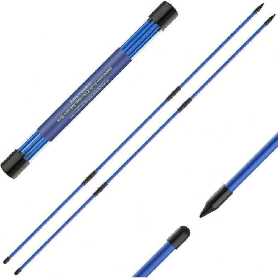 Golf Alignment Sticks 2 Pack,Upgraded 48" Collapsible Alignment Stick Golf Training Aid For Aiming, Putting, Swing Trainer, Golf Training Sticks With Clear Tube Case,36292105 - Azul Marino - Ver 1