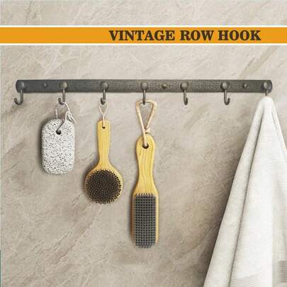  1 pièce Crochet de manteau de style vintage, design chinois, porte-manteau en acier inoxydable 304, 4 crochets/7 crochets/8 crochets, crochet de suspension plus épais, plus lourd et plus long de haute qualité, pour chambre, porte, cuisine, salle de bain, entrée, finition brillante rose gold et bronze antique mat