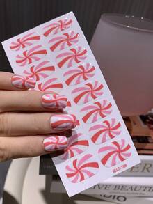 女士美甲贴纸，复活节兔子和彩蛋图案，自粘防水，美甲装饰，防水自粘，易于使用，适合女性，派对和舞会，复活节礼物 - 彩色 - 查看 2