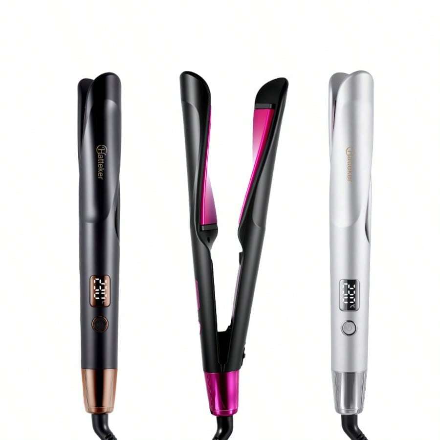1pc 2-In-1 Multifunctional Hair Straightener & Curler - Multicolor - View 1