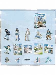 1 包 30 张运动女孩风景贴纸，适用于滑雪、骑行、瑜伽、滑板、徒步旅行和其他运动，可粘贴在行李箱、笔记本电脑、水瓶、手机壳、冰箱等上。 - 彩色 - 查看 9