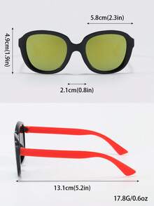 一副适合3-8岁儿童的休闲方形时尚经典眼镜，适合户外运动、玩耍、钓鱼、时尚装饰、春夏郊游、度假、海滩度假，让你成为街头焦点，返校季、春季，香草风格 - 彩色 - 查看 8