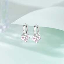 aretes de plata esterlina, aretes de moda, varios diseños de aretes para regalo, aretes. - Aretes de flor en flor - Ver 4