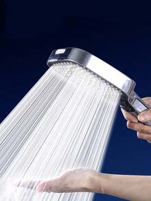 Handheld Square Shower Head, Button Switch Handheld Shower, Super High Pressure 3-Gear With Spray Gun Shower Head, Super High Pressure High Water Flow Shower Head For Bathroom Bathing - Multicolor - View 7