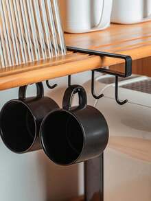 2/1 خطاف تخزين مطبخ، حامل ملاقط القماش، رف تخزين المطبخ، اكسسوارات تخزين الخزانة، رف خفاقة البيض، رف تصريف القماش، أدوات مطبخ صغيرة، حامل الأكواب، خطاف الأكواب، هدية عيد الحب - متعدد الألوان - مشاهدة 9