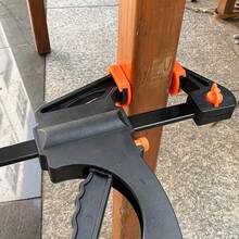 4-Inch Mini Ratchet Clamp, Single-Handed Operation, Dual Orange Trigger Handles, Metal Structure, Suitable For Crafts And Woodworking Glue