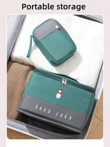 1pc First Aid Kit, Portable Isolation Supplies, Hygiene Equipment, Medicine Storage Bag, Portable Home Storage Box, Medical Medicine Box