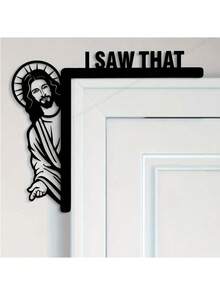 1 Piece, Acrylic 2D Flat Wall Decoration - Jesus I've Seen That One, The Jesus Sun God Door Frame Decoration, Ideal For Scene Decoration, Home Decoration, And Theme Party Decoration - Multicolor - View 4