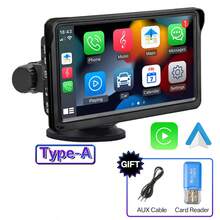 Wireless Carplay And Android Car Car Stereo, Portable 7-Inch Touch Screen Synced GPS Navigation Audio Car Radio Receiver For Cars, Wireless,  Multimedia Player, FM - D - Xem 12