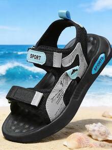 Teens/Students All Season Slippers, Beach Sandals, Hook And Loop Closure For Easy Wear, Soft & Comfortable Breathable