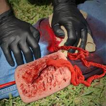 Kit de Entrenamiento para Detener hemorragias 4 Tipos Modelos para el Cuidado de heridas simulación de hemorragias Ejercicios de Control de la Sangre Modelo de sutura para formación A