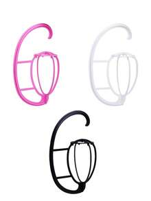 1个可折叠假发支架，耐用假发展示架，适用于多顶假发，便携式旅行假发支架，适用于所有假发，稳固的假发支架 - 彩色 - 查看 7