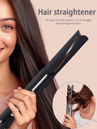 PinkSings Spiralförmiger Haarglätter Lockeneisen 2 in 1, Haarglätter und Lockeneisen 2 in 1, Twist Glätteisen mit digitaler LCD-Anzeige, einstellbare Temperatur für alle Haartypen