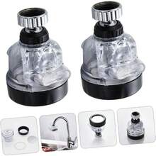 jojofuny 4piezas Faucet Sprayer Rotatable Nozzle Anti-splash Kitchen Aerator with Adjustable Spray Modes Transparent Water-saving Faucet Attachments - 2 - Ver 4