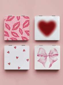 1pc Leopard Print Compact Mirror - Flip-Open Double-Sided Portable Makeup Mirror, Shatterproof Glass Surface, Black Frame With Gold Tone Hinges, Foldable Design, Suitable For Travel, Dorm, Vanity - Fashionable & Durable Black & Gold Animal Print Mirror, Great For Women & Girls, Ideal Gift - Multicolor - View 9