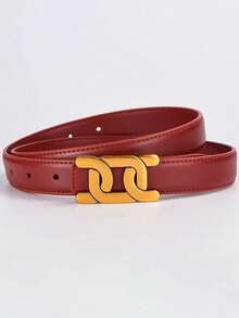 女士复古休闲时尚 2.5 英寸光滑扣字母 C 腰带，多功能商务腰带，牛仔裤腰带，适合日常通勤、休闲穿着、派对、舞会或作为礼物。 - 彩色 - 查看 6